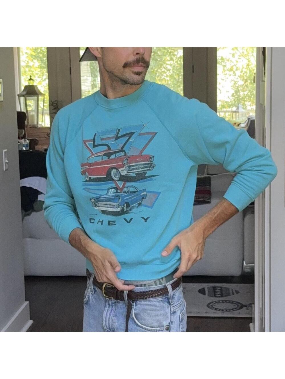 Vintage 1989 Chevy ’57 Sweatshirt Large 🏁